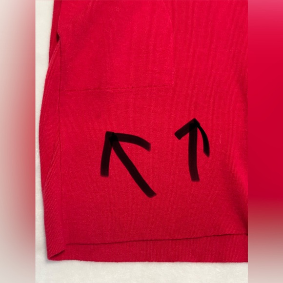 Saturday Sunday by Anthropologie Women’s Long Red Ribbed Tunic Oversized Size XS - Picture 7 of 8